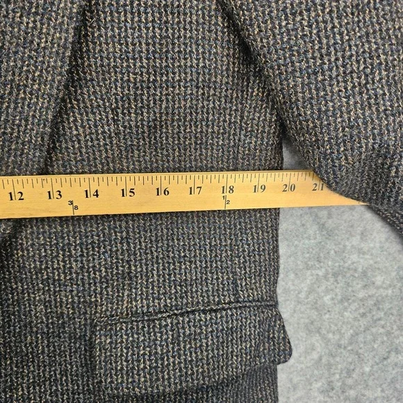 Peruvian Alpaca Blazer Mens 40S M Black LE COLLEZIONI Tweed Fleck Sport Coat USA